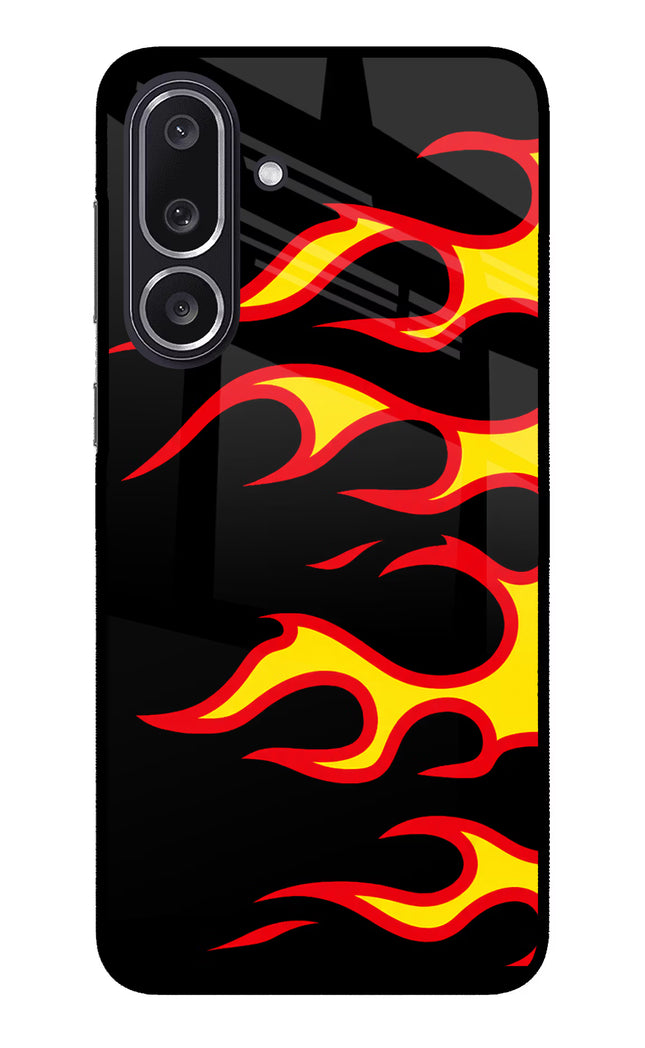 Side Sweep Flames Samsung M36 5G Metal Case Back Cover by Casekaro