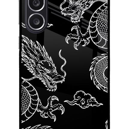 Twin Dragons Samsung M36 5G Metal Case Back Cover by Casekaro