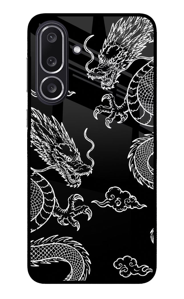 Twin Dragons Samsung M36 5G Metal Case Back Cover by Casekaro