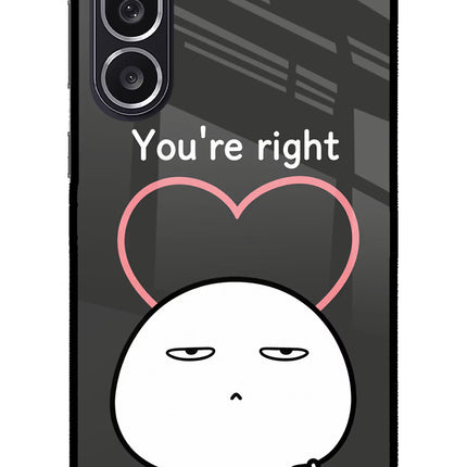 You're Right Samsung M36 5G Metal Case Back Cover by Casekaro