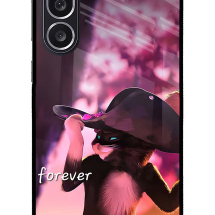 Forever Cat Samsung M36 5G Metal Case Back Cover by Casekaro