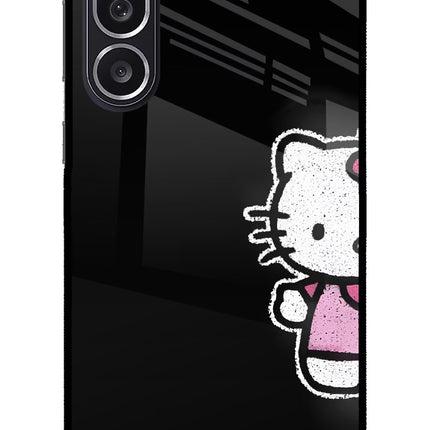Kitty Charm Samsung M36 5G Metal Case Back Cover by Casekaro