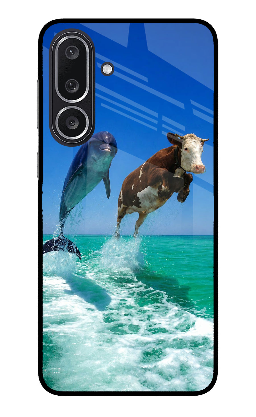 Dolphin vs Cow Samsung M36 5G Back Cover, Metal case