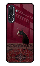 Midnight Cat Samsung M36 5G Metal Case Back Cover by Casekaro