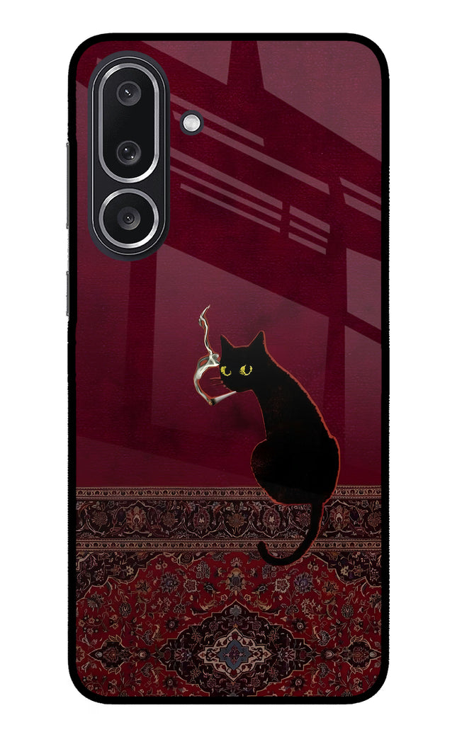 Midnight Cat Samsung M36 5G Metal Case Back Cover by Casekaro