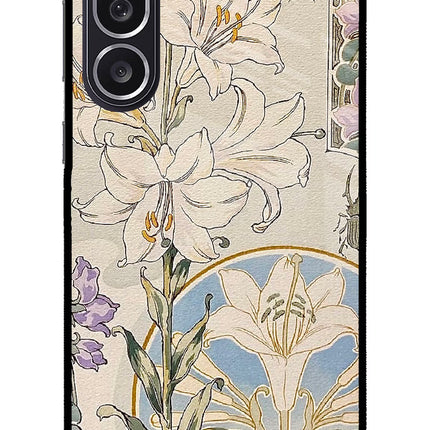 White Lily Samsung M36 5G Metal Case Back Cover by Casekaro