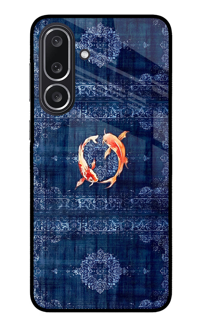 Koi Blue Samsung M36 5G Metal Case Back Cover by Casekaro