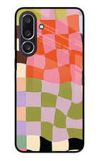 Wavy Grid Samsung M36 5G Metal Case Back Cover by Casekaro