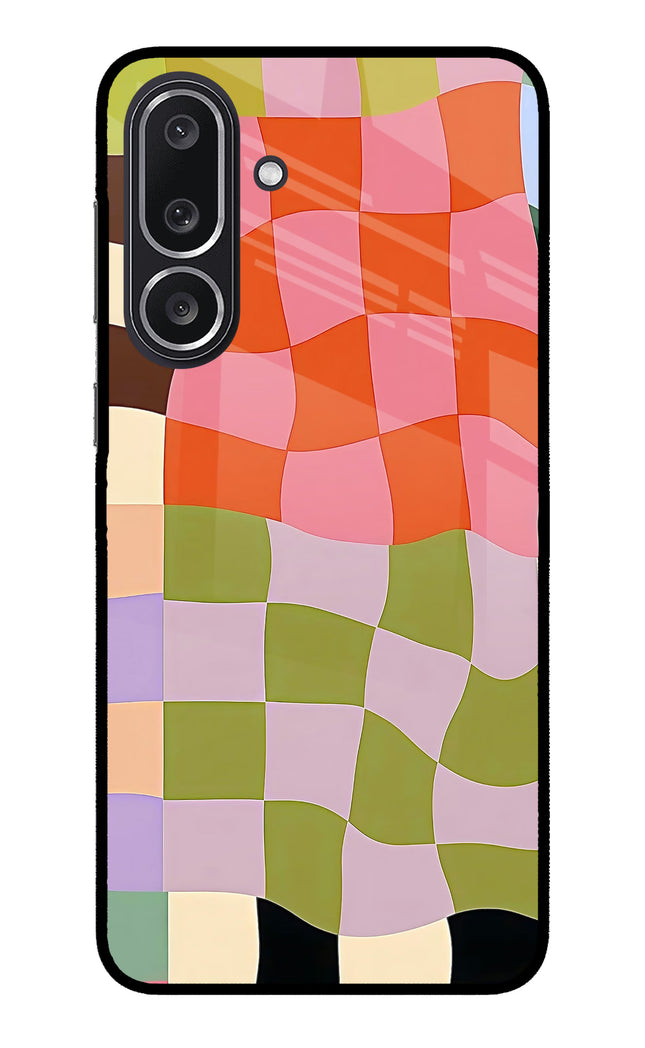 Wavy Grid Samsung M36 5G Metal Case Back Cover by Casekaro