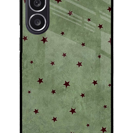 Green Stars Samsung M36 5G Metal Case Back Cover by Casekaro