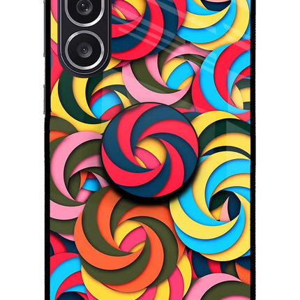 Spiral Pattern Samsung M36 5G Pop Case by Casekaro
