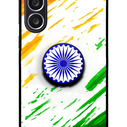 Indian Flag Ashoka Chakra Samsung M36 5G Pop Case by Casekaro