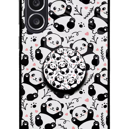 Cute Panda Samsung M36 5G Pop Case by Casekaro