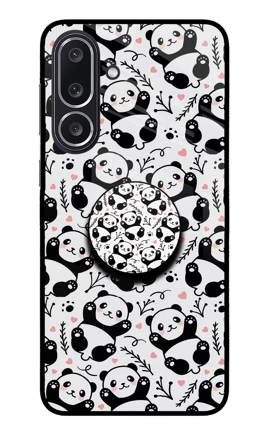 Cute Panda Samsung M36 5G Pop Case, Metal case