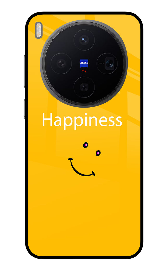 Happiness With Smiley Vivo X300 Metal Case Back Cover by Casekaro