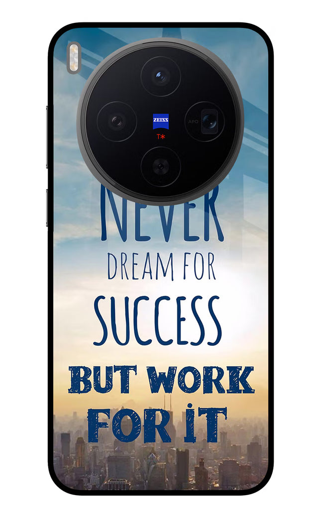 Never Dream For Success But Work For It Vivo X300 Metal Case Back Cover by Casekaro