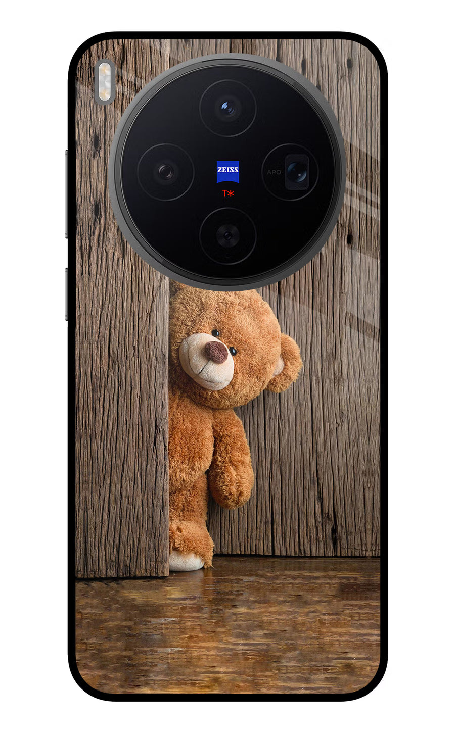 Teddy Wooden Vivo X300 Back Cover, Metal case