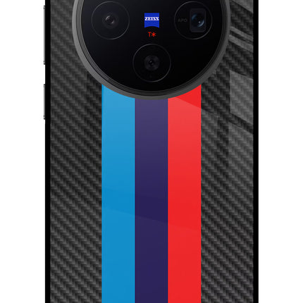 BMW Stripes Pattern Vivo X300 Metal Case Back Cover by Casekaro