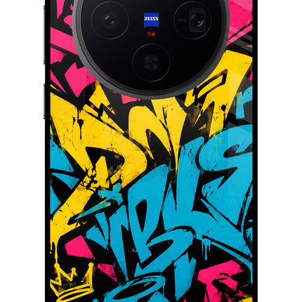 Graffiti Vibe Vivo X300 Metal Case Back Cover by Casekaro