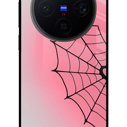 Pink Web Vivo X300 Metal Case Back Cover by Casekaro