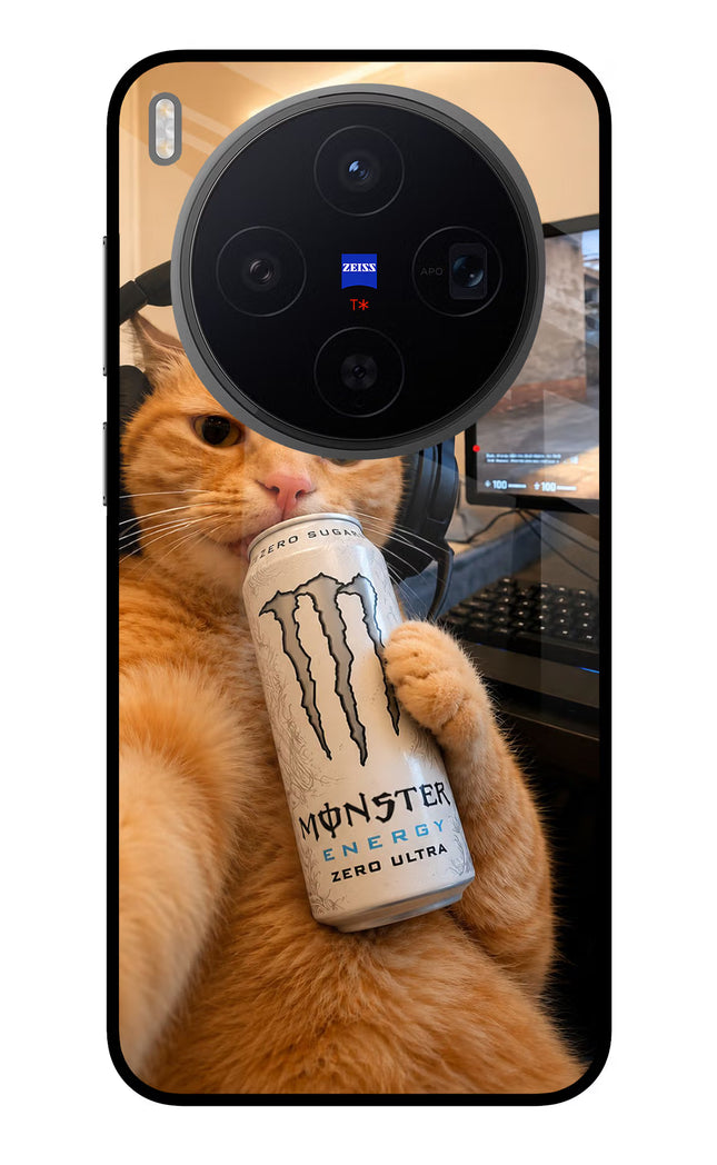 Gamer Cat Energy Vivo X300 Metal Case Back Cover by Casekaro