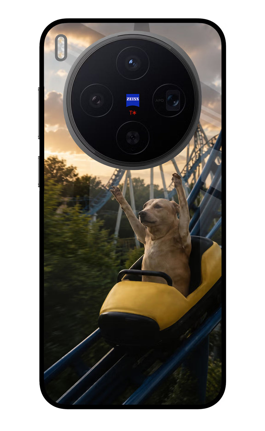 Rollercoaster Dog Vivo X300 Back Cover, Metal case