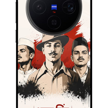 Bhagat Singh Trio Vivo X300 Metal Case Back Cover by Casekaro