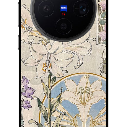 White Lily Vivo X300 Metal Case Back Cover by Casekaro