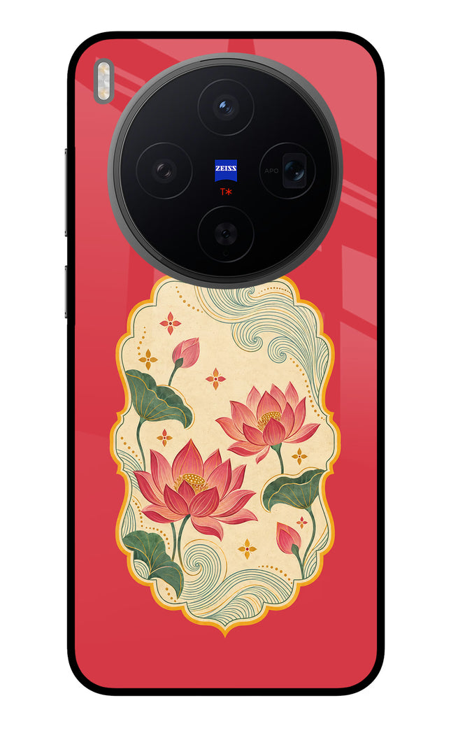 Pink Lotus Vivo X300 Metal Case Back Cover by Casekaro