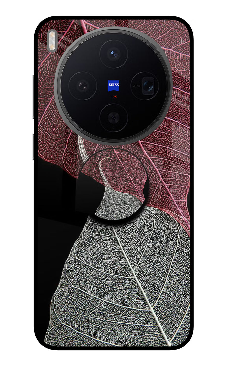 Leaf Pattern Vivo X300 Pop Case, Metal case