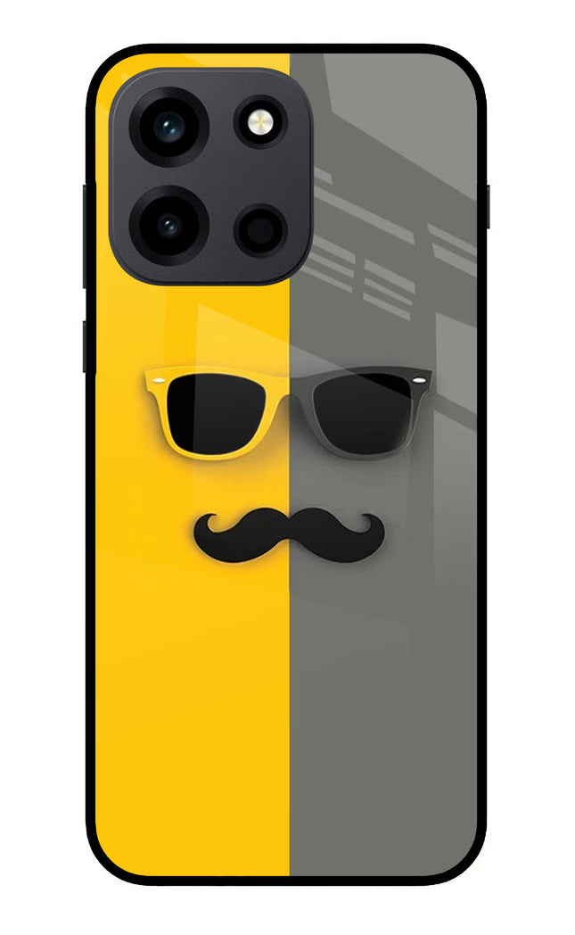 Sunglasses with Mustache OnePlus Nord 6 Metal Case Back Cover by Casekaro