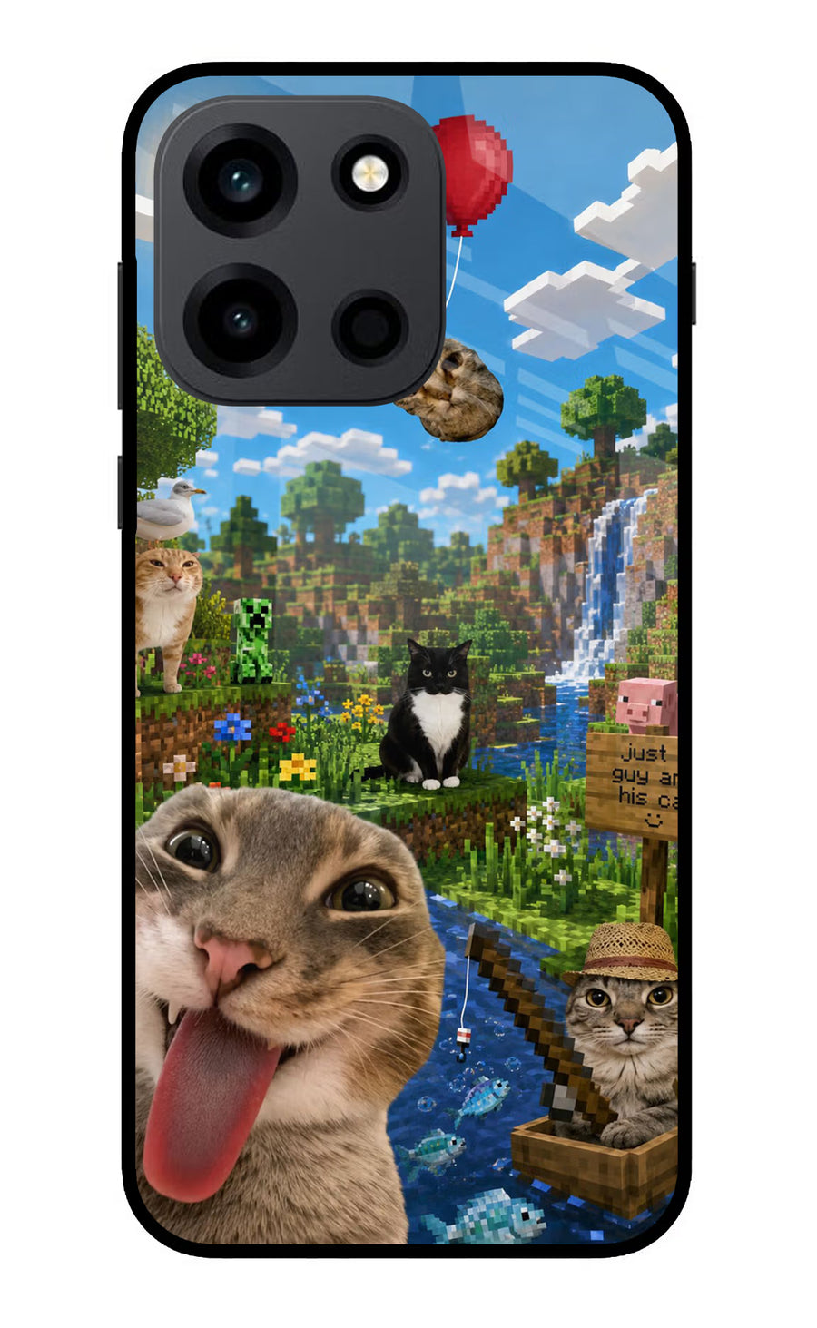 Minecraft Cat Chaos OnePlus Nord 6 Back Cover, Metal case