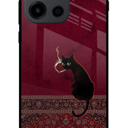 Midnight Cat OnePlus Nord 6 Metal Case Back Cover by Casekaro