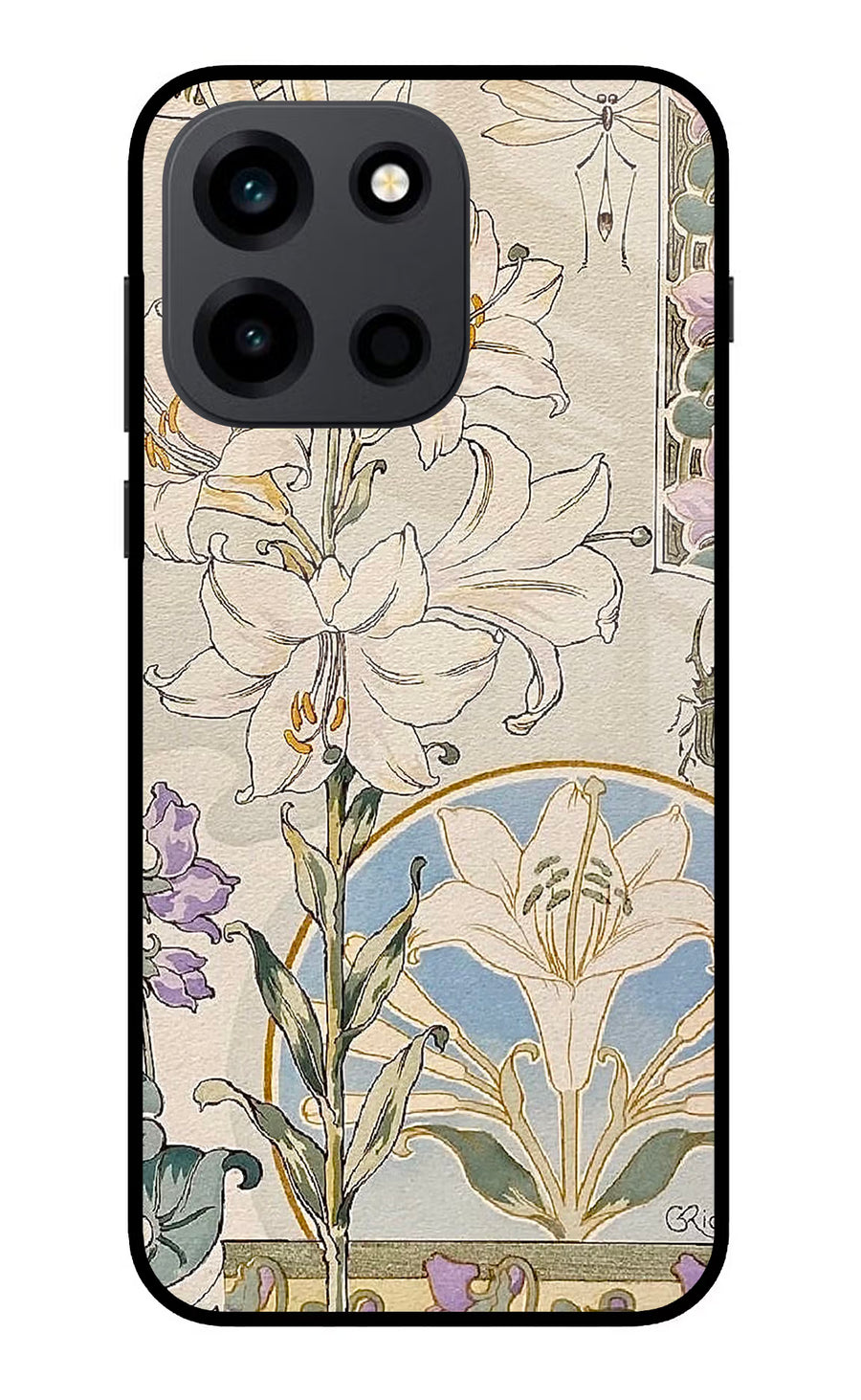 White Lily OnePlus Nord 6 Back Cover, Metal case