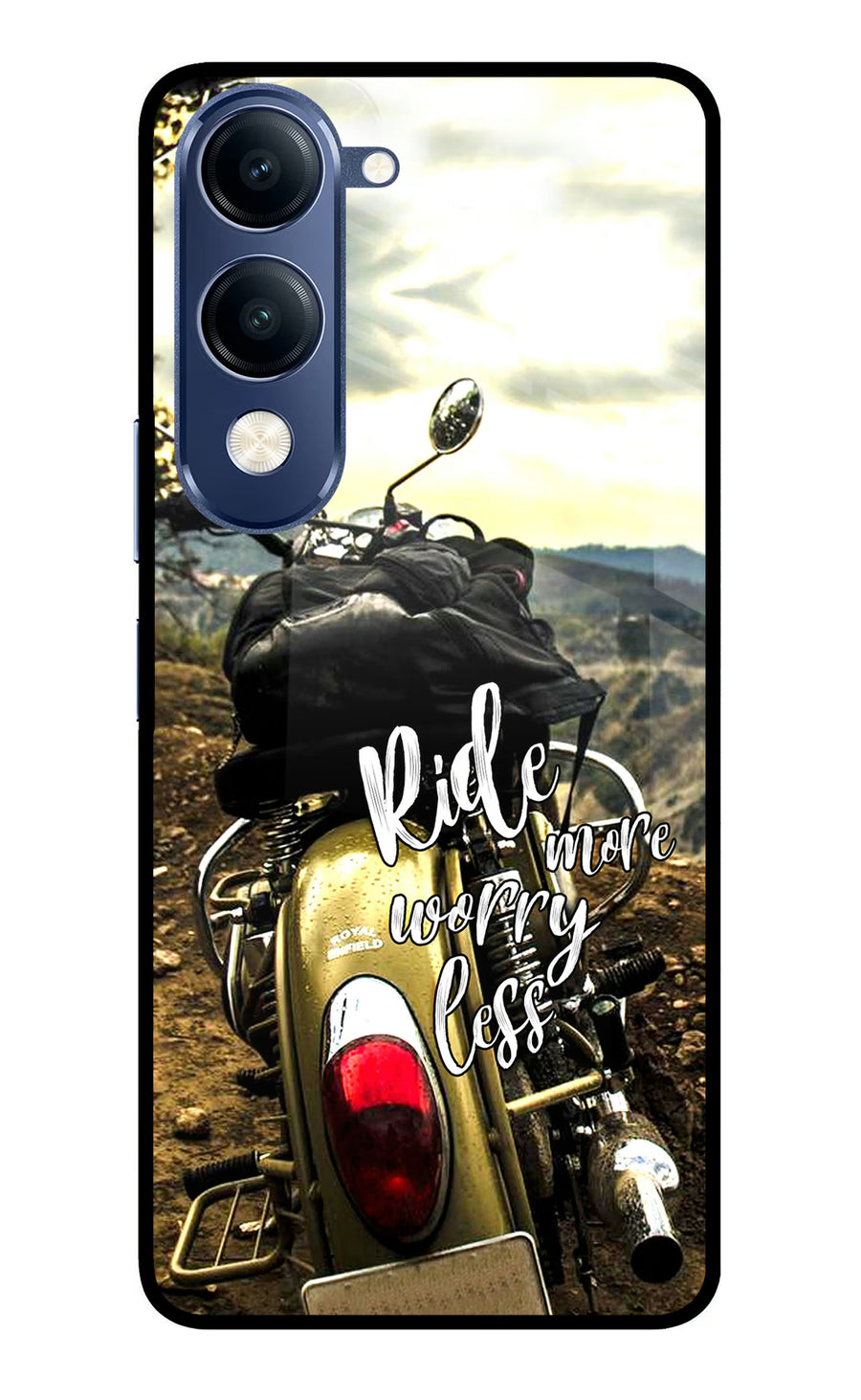 Ride More Worry Less Vivo T4 Lite 5G Back Cover, Metal case