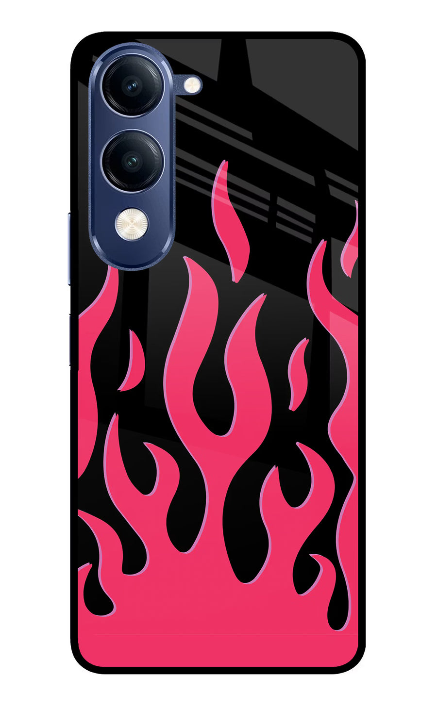 Fire Flames Vivo T4 Lite 5G Back Cover, Metal case