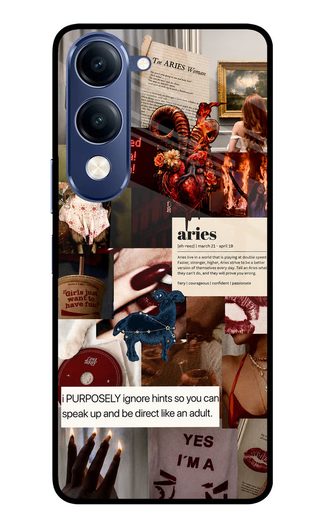 Zodiac Aries Vivo T4 Lite 5G Metal Case Back Cover by Casekaro