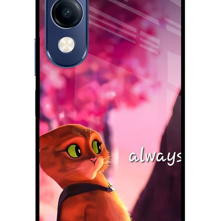 Always Cat Vivo T4 Lite 5G Metal Case Back Cover by Casekaro