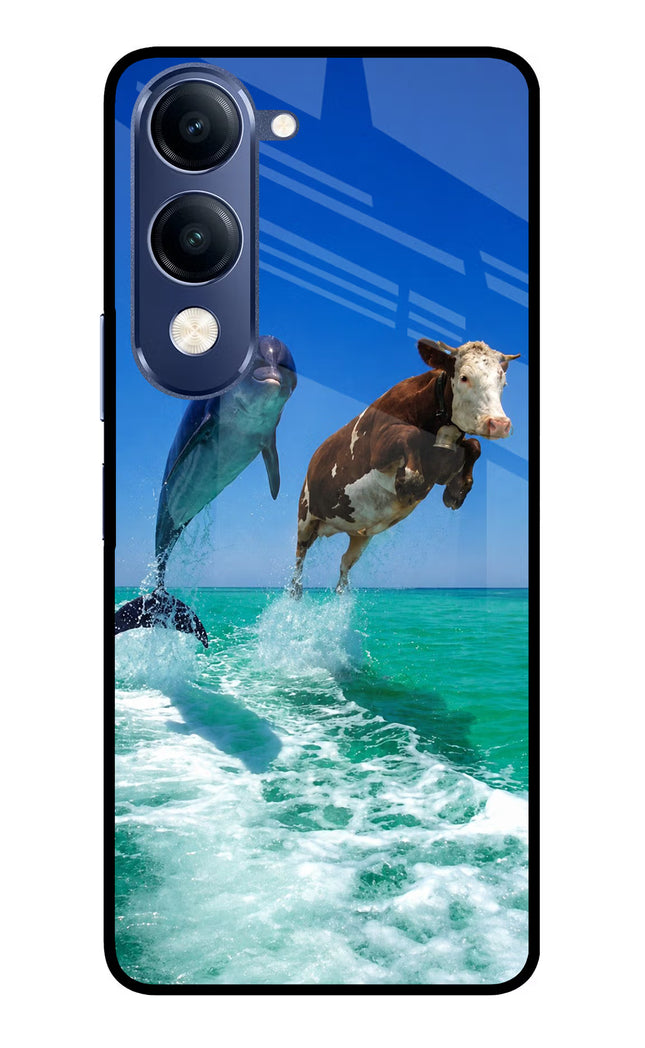 Dolphin vs Cow Vivo T4 Lite 5G Metal Case Back Cover by Casekaro