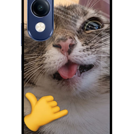 Silly Cat Call Vivo T4 Lite 5G Metal Case Back Cover by Casekaro