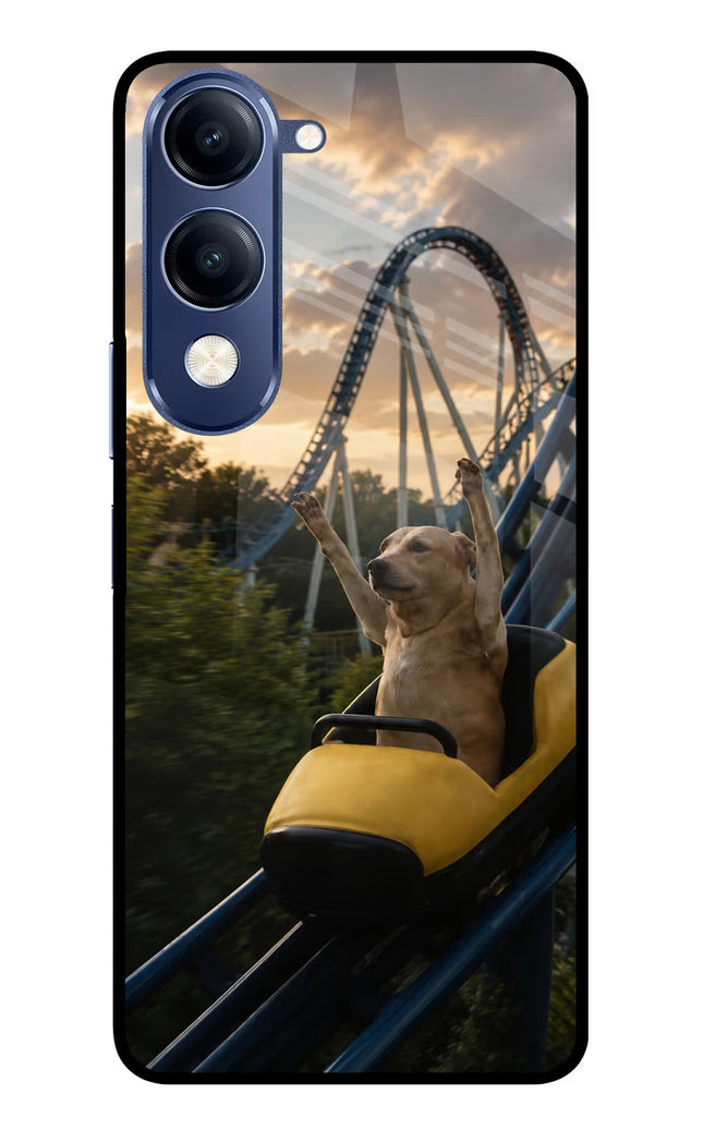Rollercoaster Dog Vivo T4 Lite 5G Metal Case Back Cover by Casekaro