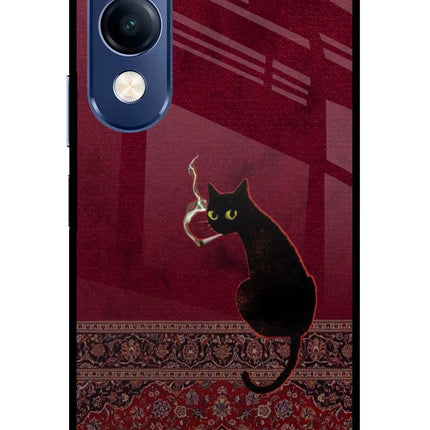 Midnight Cat Vivo T4 Lite 5G Metal Case Back Cover by Casekaro