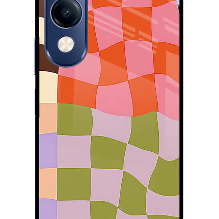 Wavy Grid Vivo T4 Lite 5G Metal Case Back Cover by Casekaro