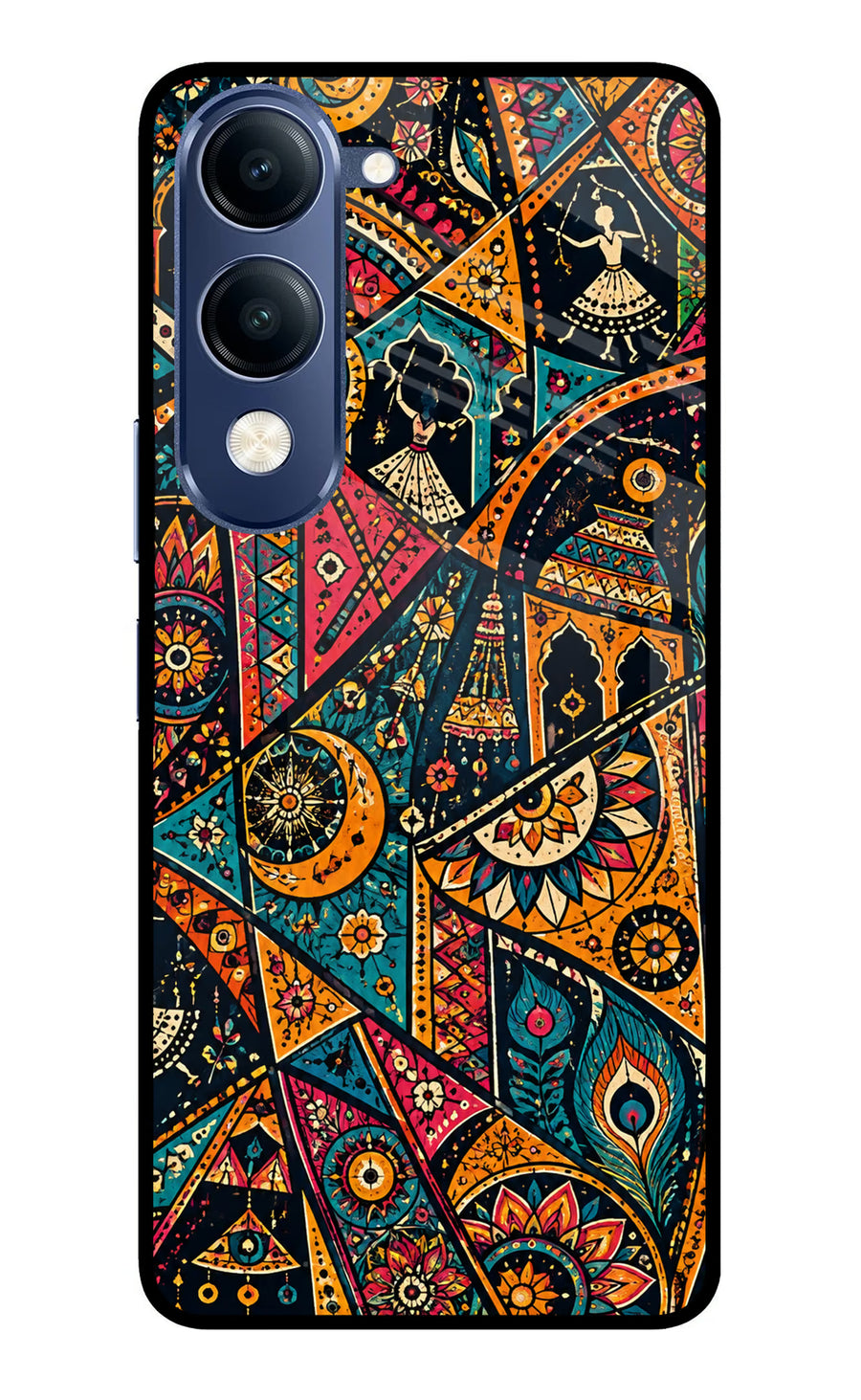 Folk Print Vivo T4 Lite 5G Back Cover, Metal case