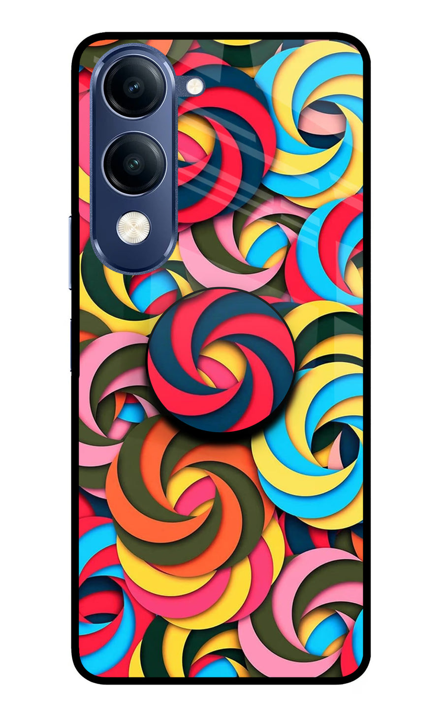 Spiral Pattern Vivo T4 Lite 5G Pop Case, Metal case