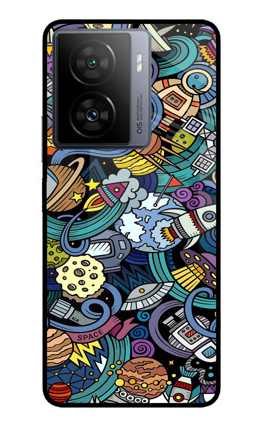 Space Abstract iQOO Z7s 5G Back Cover, Metal case