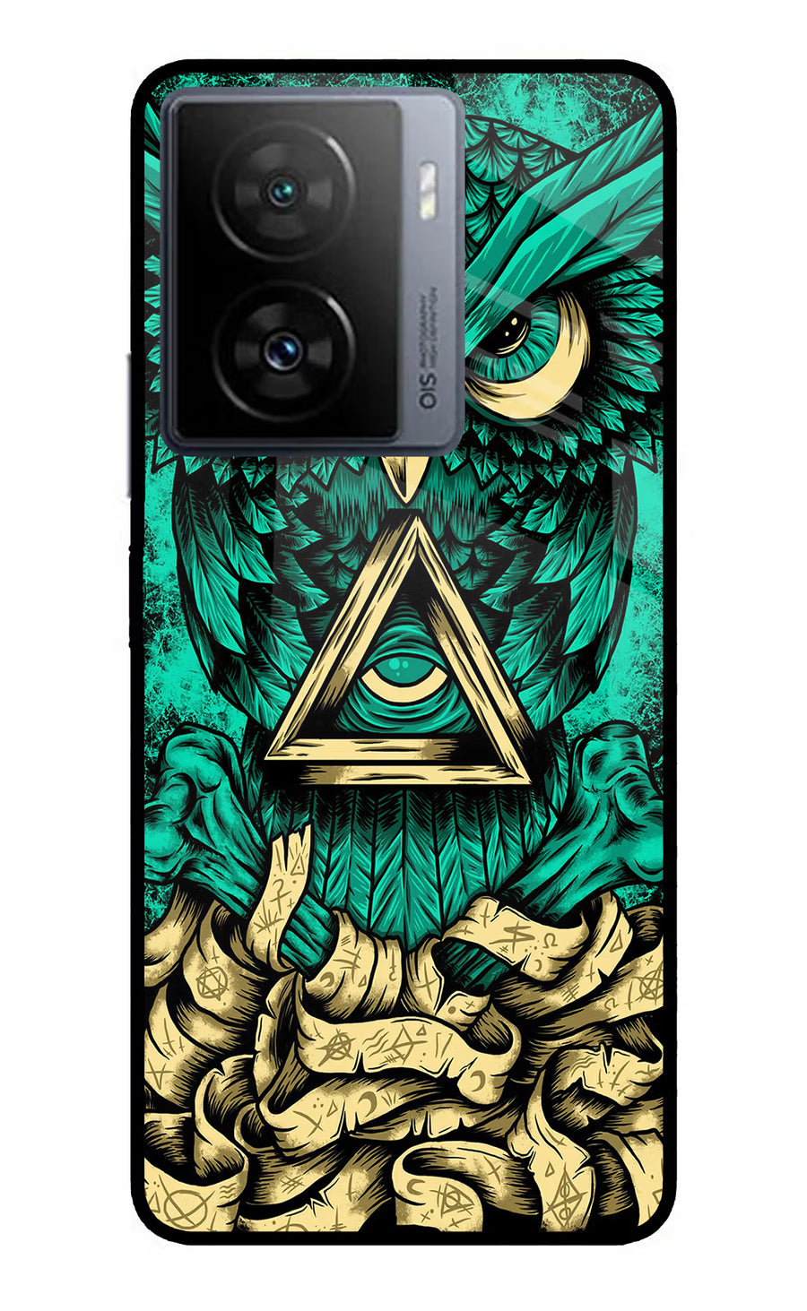 Green Owl iQOO Z7s 5G Back Cover, Metal case