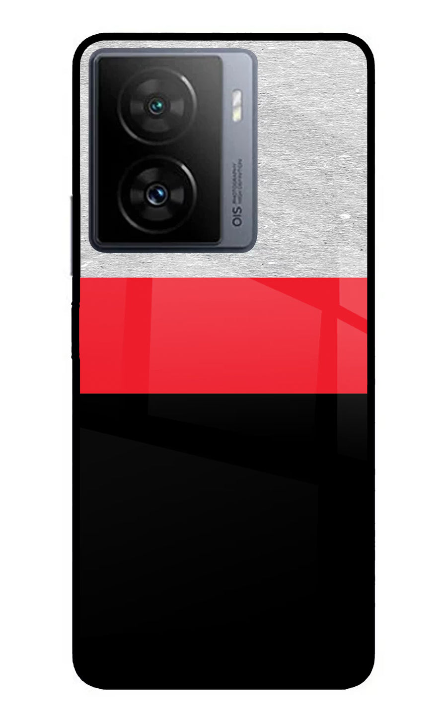 Tri Color Pattern iQOO Z7s 5G Back Cover, Metal case