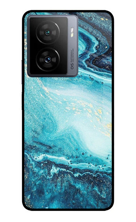 Blue Glitter Marble iQOO Z7s 5G Back Cover