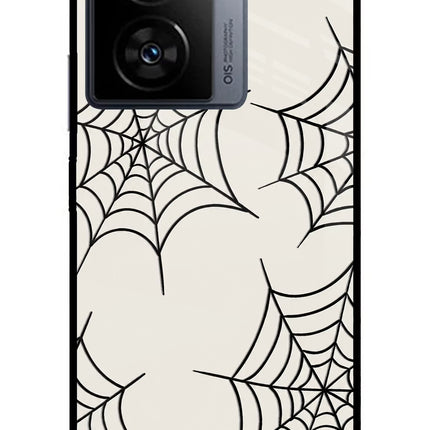 Spider Web iQOO Z7s 5G Metal Case Back Cover by Casekaro